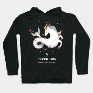 Capricorn Constellation Zodiac Series - White version Hoodie